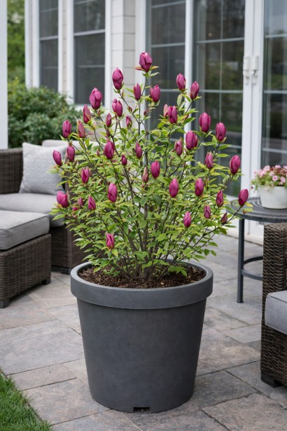 Magnolia Antje Zandee PBR контейнерне озеленення тераси